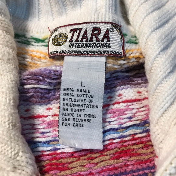 Tiara Pretty Stripes Zip Up Cardigan Sweater 💕 - Picture 3 of 6